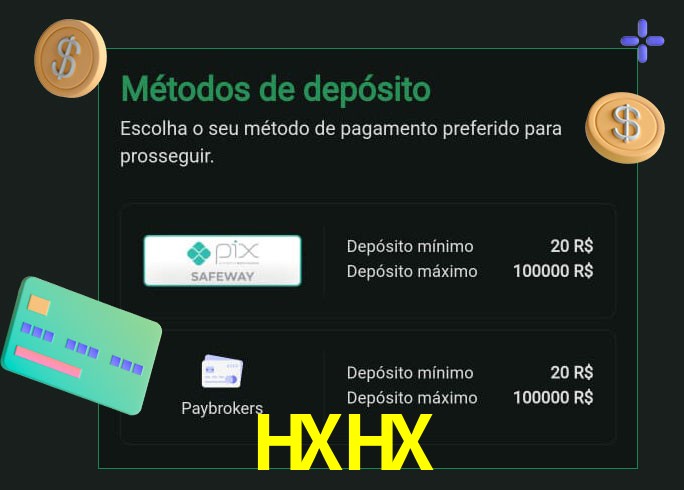 O cassino HXHX oferece uma grande variedade de métodos de pagamento
